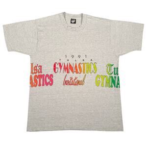 Vintage 1991 Tulsa Gymnastics Invitational T-Shirt USA Made Single Stitch XL